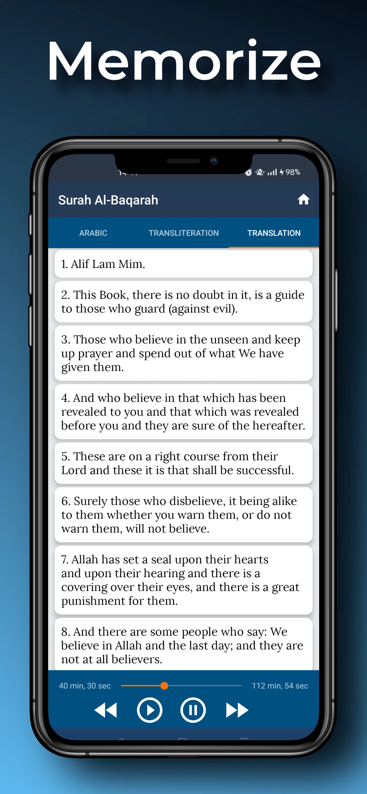Surah Baqarah Read & Listen screenshot